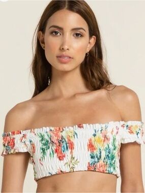 NWT Agua Bendita Celia Gypsy bikini top Free People Movement XL floral swim top